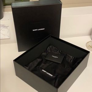 Large 💯% Authentic Saint Laurent Box & Duster Bag
